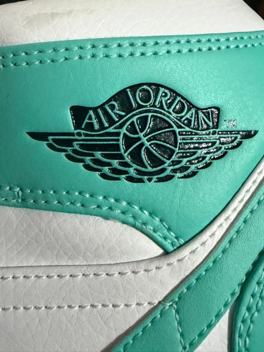 Jordan Men's High-Top Sneakers in White, Black & Teal